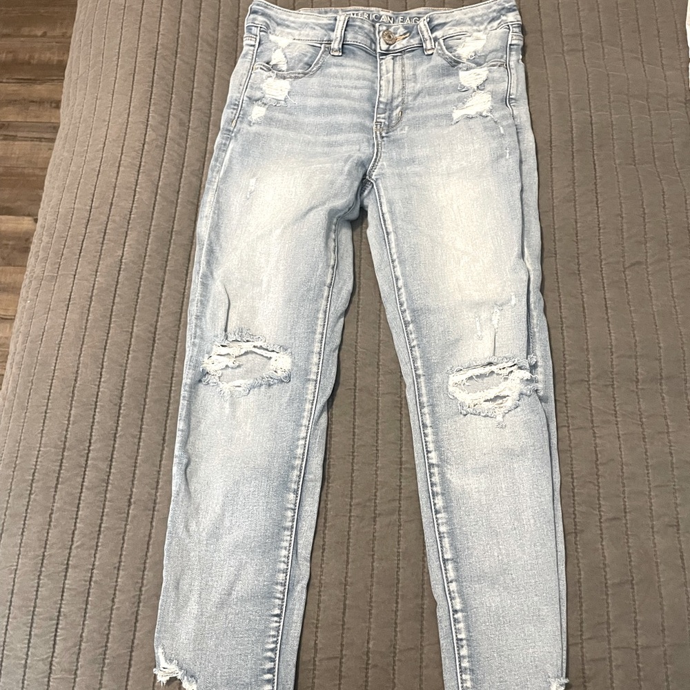 American eagle high rise, cropped jeans